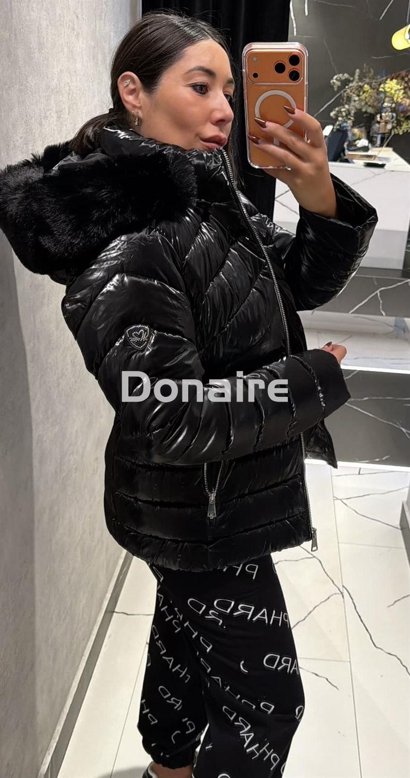 Cazadora corta entallada tejido brillante Phard - Imagen 3