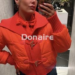 Cazadora corta rojo coral Koralline - Imagen 1