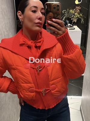 Cazadora corta rojo coral Koralline - Imagen 1