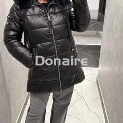 Cazadora larga acolchada negra BSB - Imagen 1