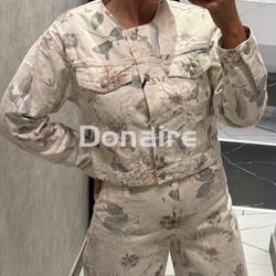 Cazadora vaquera print floral BSB - Imagen 2