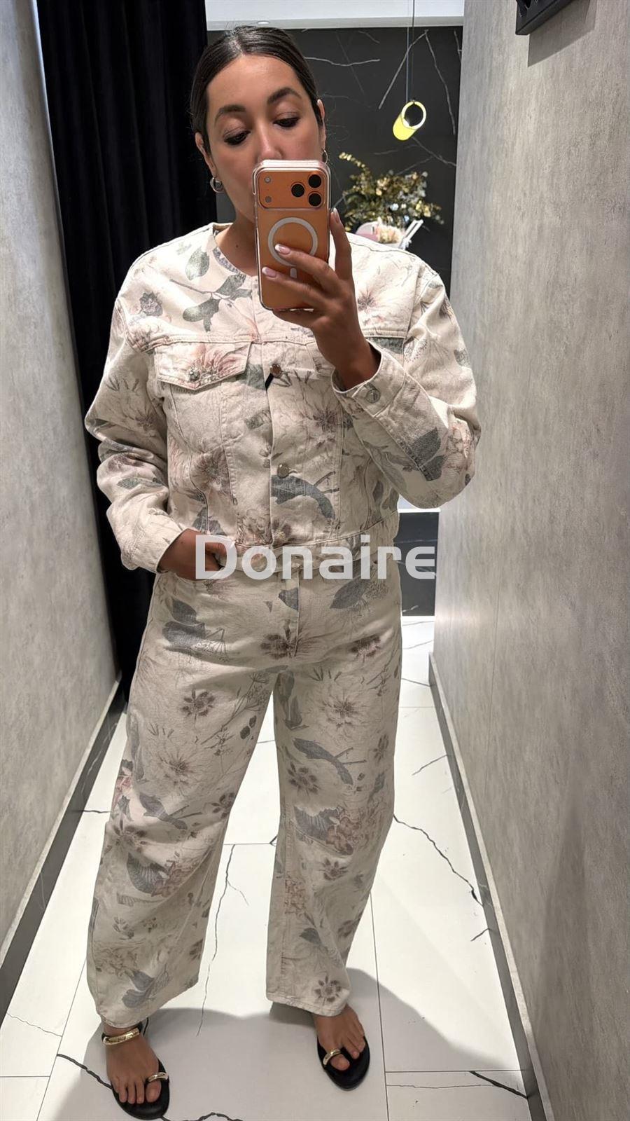 Cazadora vaquera print floral BSB - Imagen 4