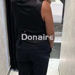 Chaleco azul marino raya diplomática Koralline - Imagen 2