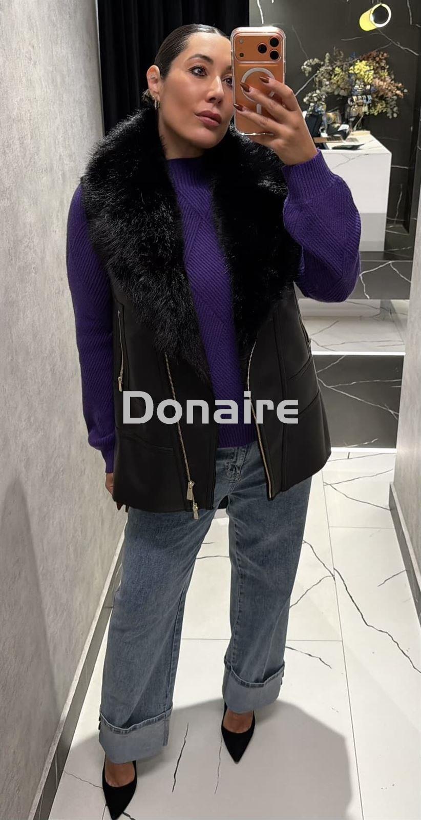 Chaleco doble faz negro Lola Casademunt - Imagen 1