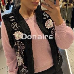 Chaleco negro borreguito NKN - Imagen 1