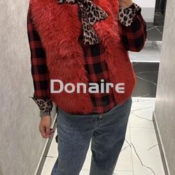 Chaleco pelo y punto rojo Koralline - Imagen 1