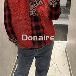 Chaleco pelo y punto rojo Koralline - Imagen 2