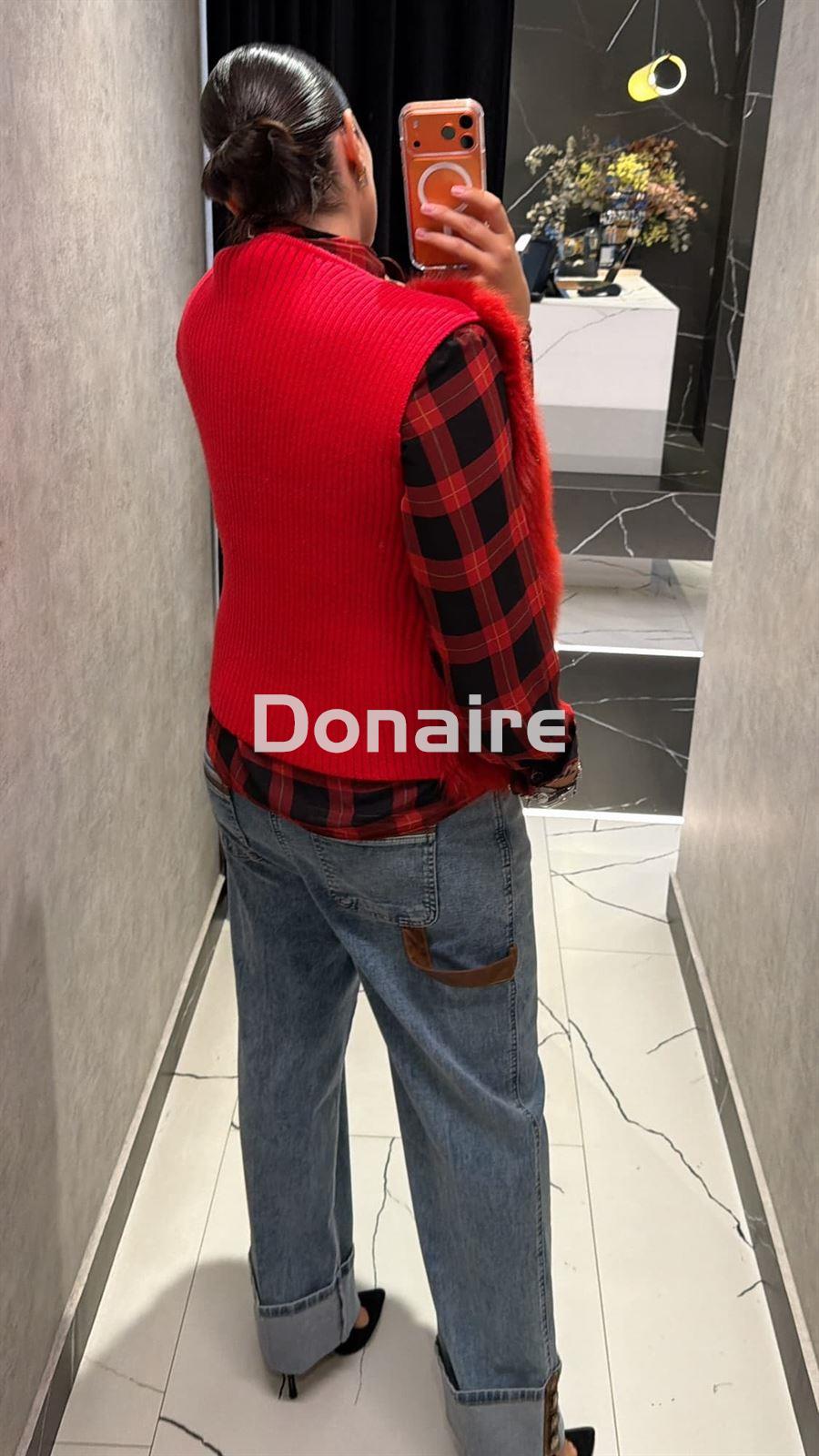 Chaleco pelo y punto rojo Koralline - Imagen 3