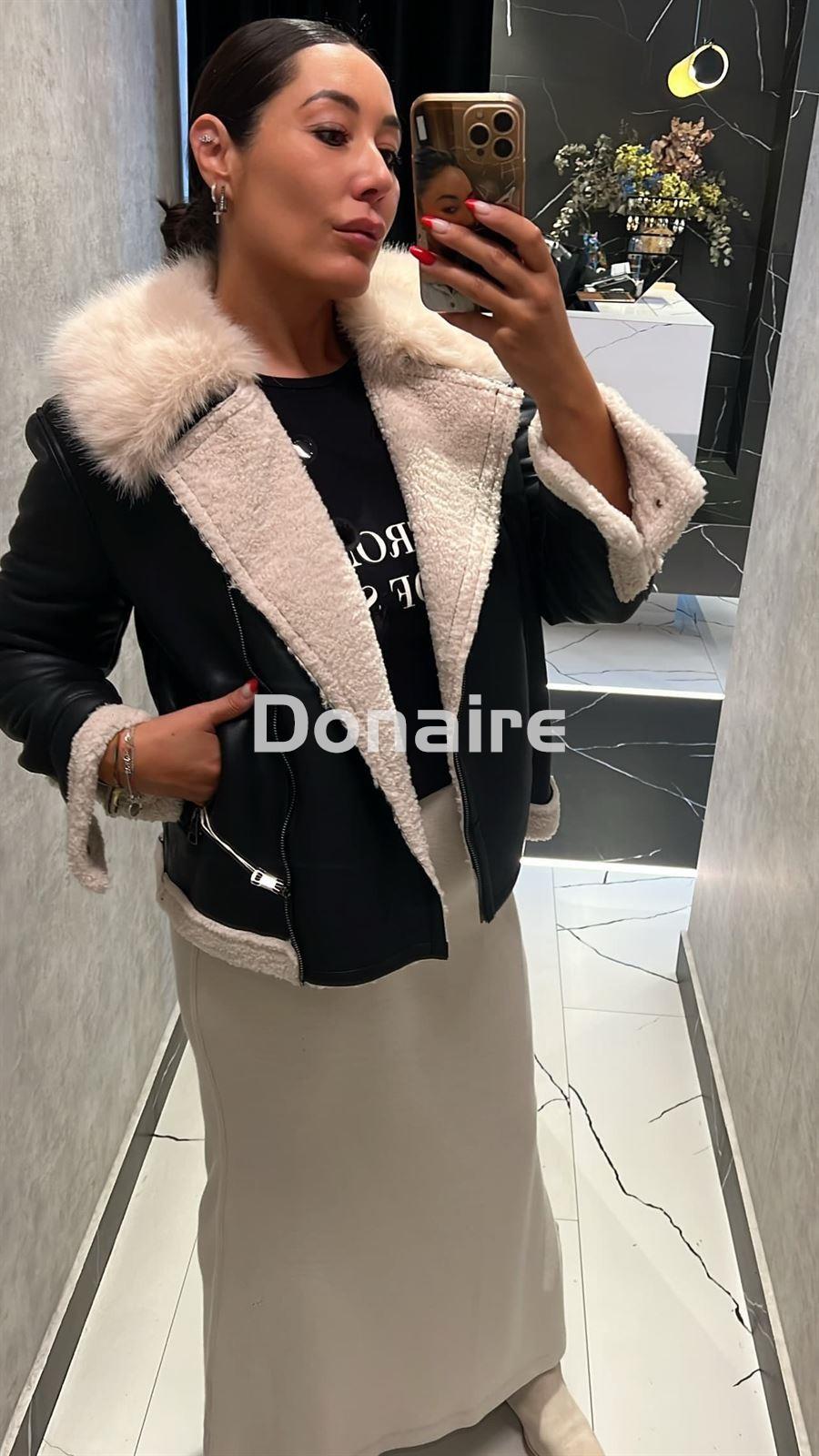 Chaqueta estilo aviador efecto piel vuelta NKN - Imagen 1