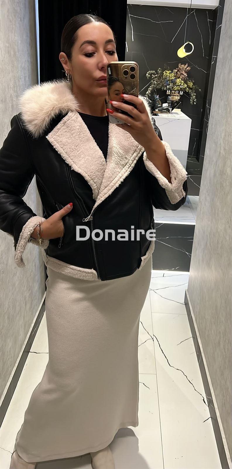 Chaqueta estilo aviador efecto piel vuelta NKN - Imagen 2