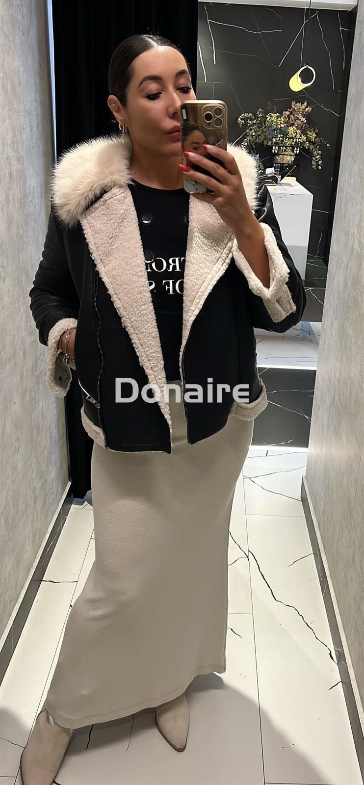 Chaqueta estilo aviador efecto piel vuelta NKN - Imagen 3