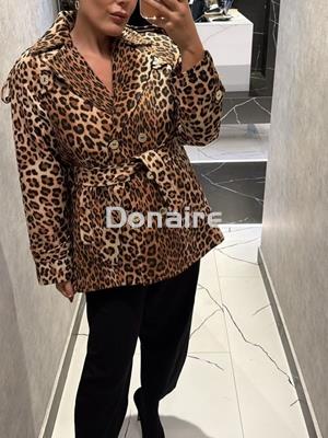 Chaqueta tipo trench animal print Lola Casademunt - Imagen 1