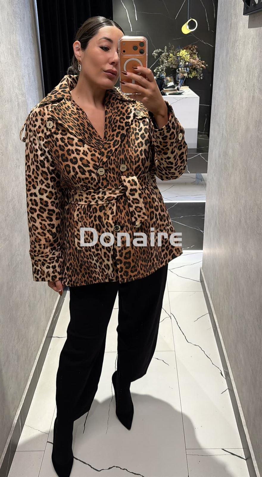 Chaqueta tipo trench animal print Lola Casademunt - Imagen 2