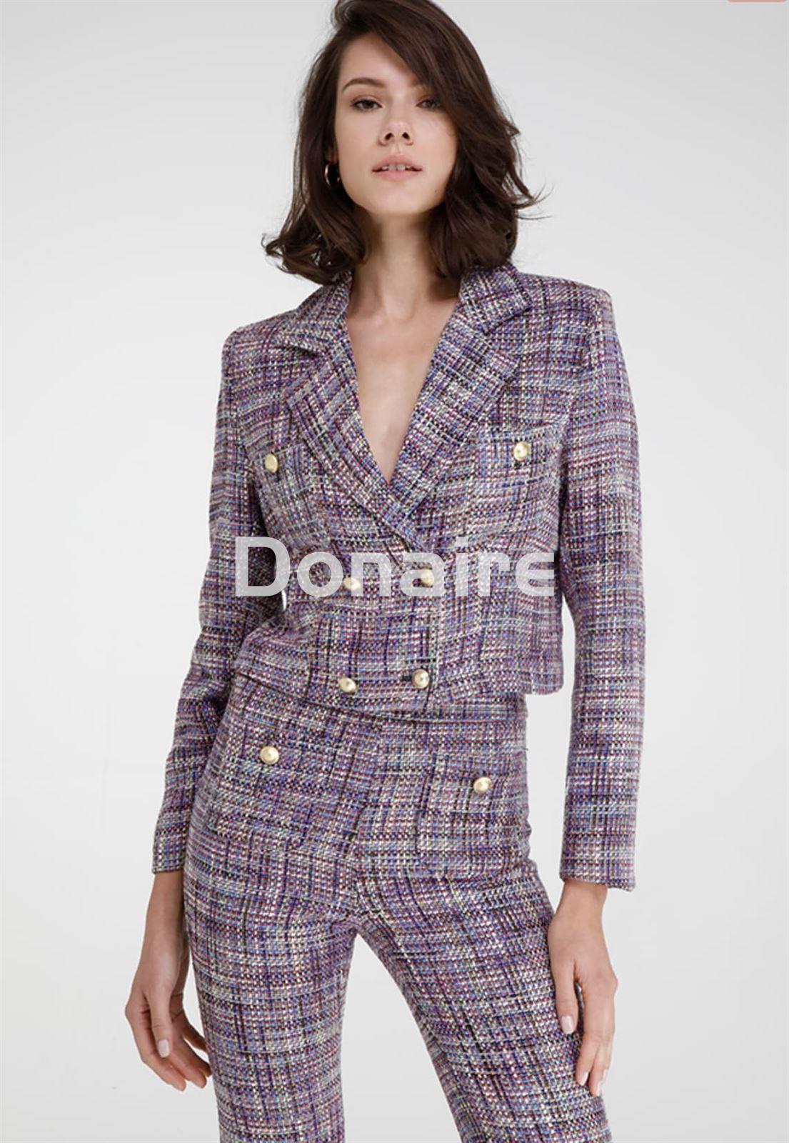 Chaqueta tweed multicolor corta Goa Goa - Imagen 5