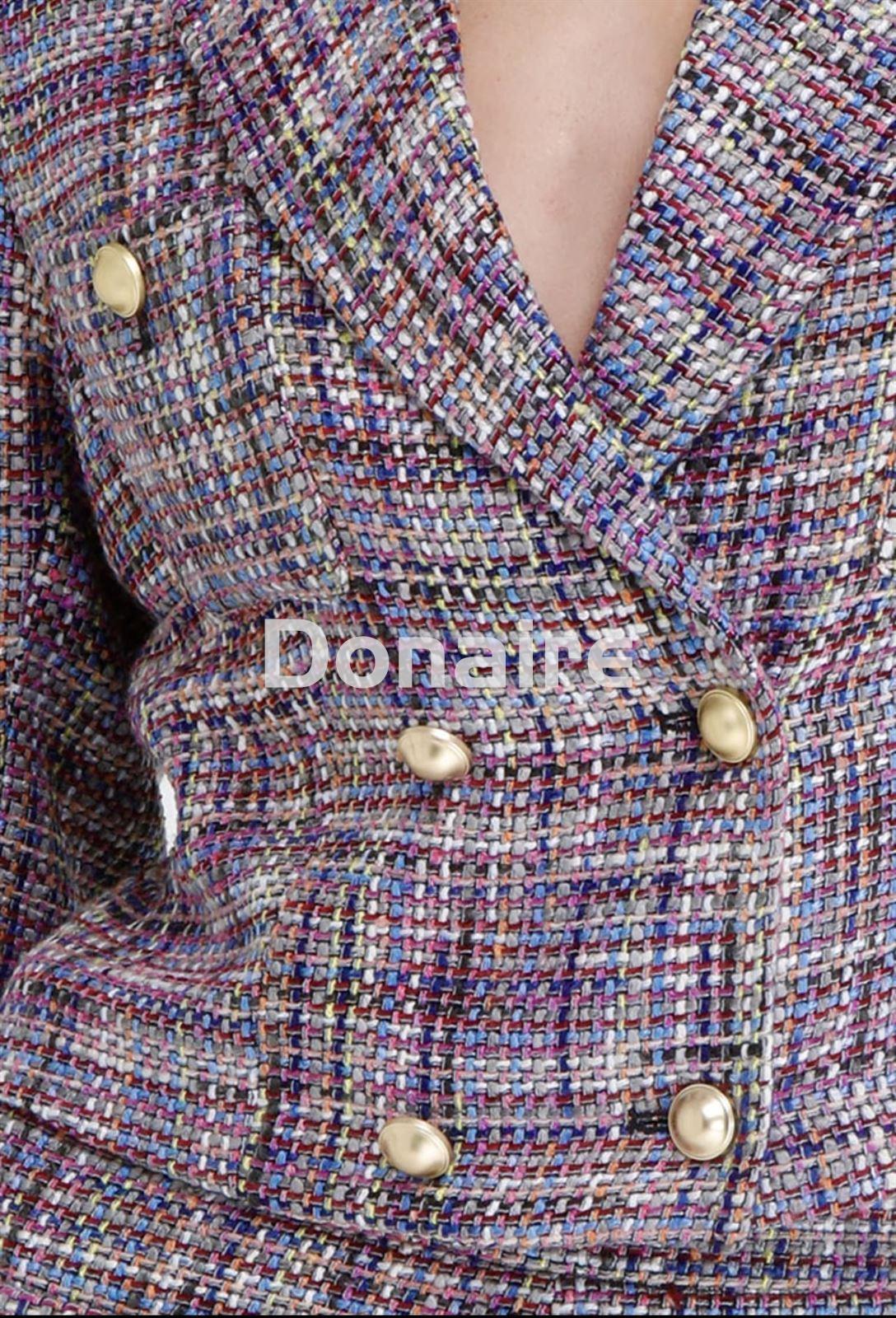 Chaqueta tweed multicolor corta Goa Goa - Imagen 9