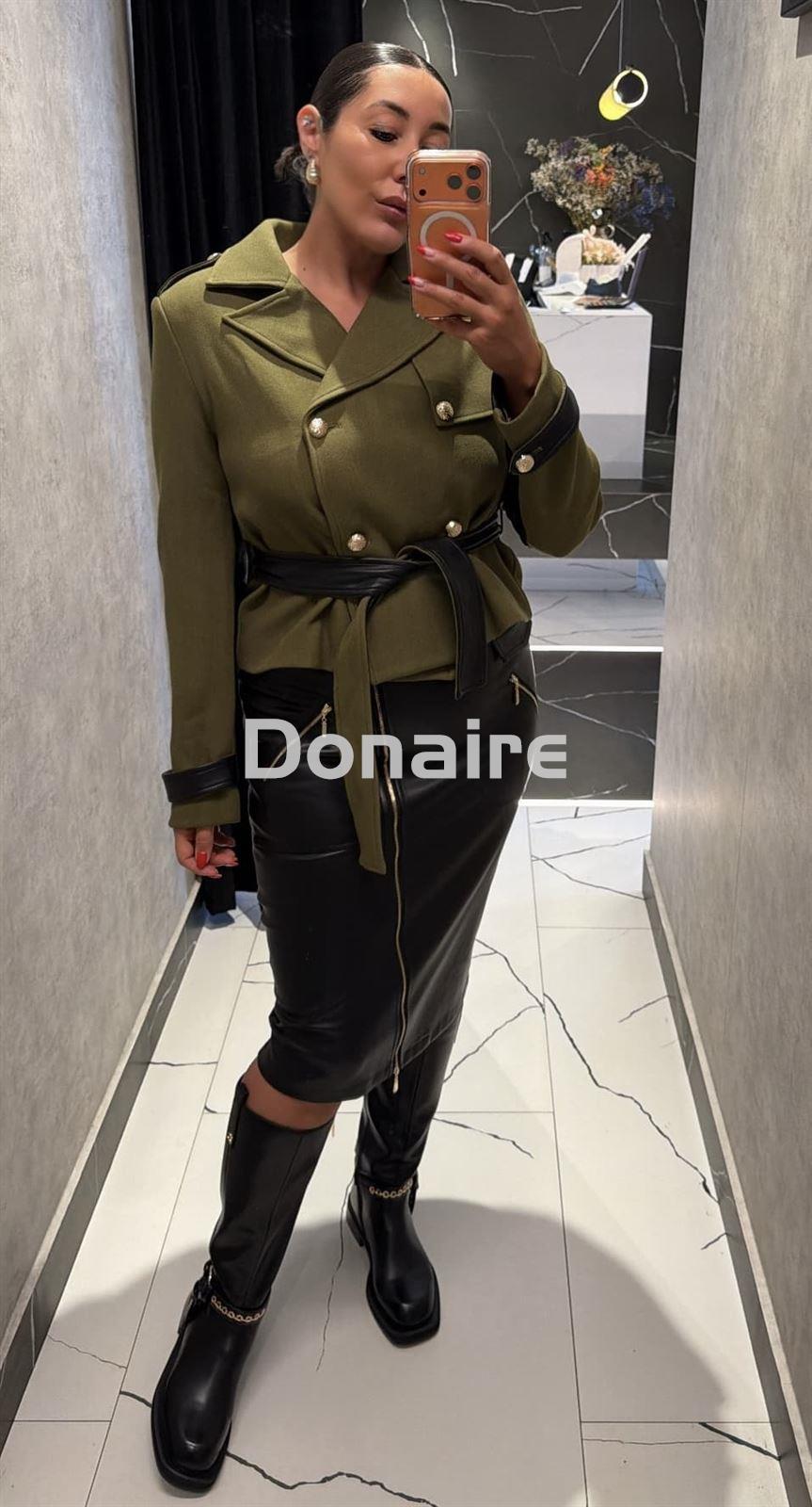 Chaqueta verde estilo militar Koralline - Imagen 1