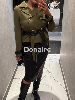 Chaqueta verde estilo militar Koralline - Imagen 1