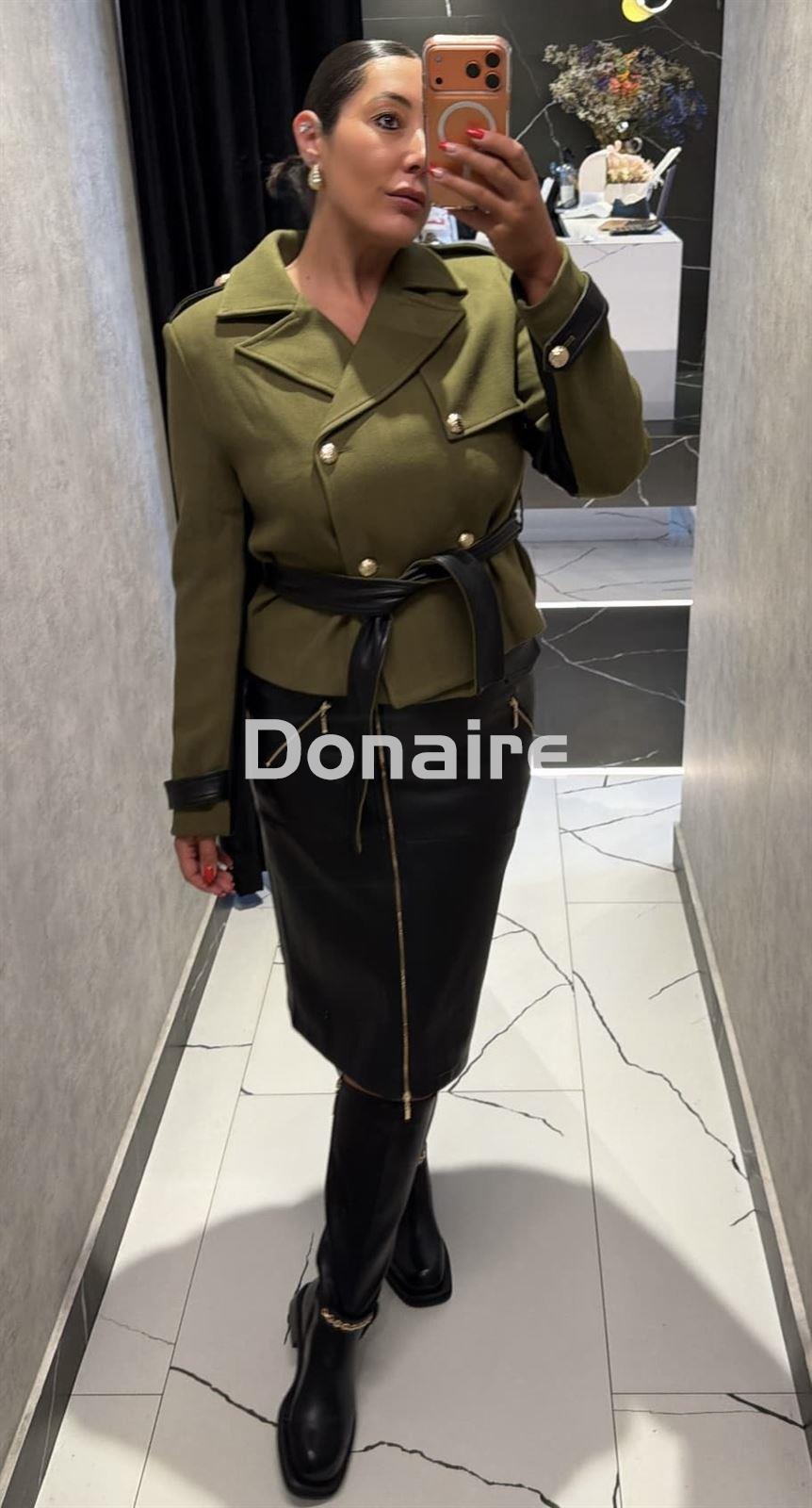 Chaqueta verde estilo militar Koralline - Imagen 2