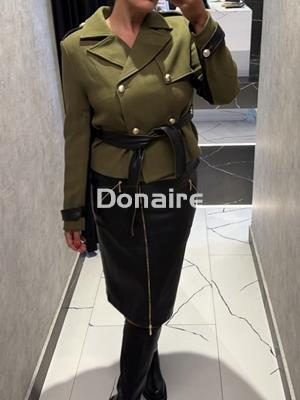 Chaqueta verde estilo militar Koralline - Imagen 2