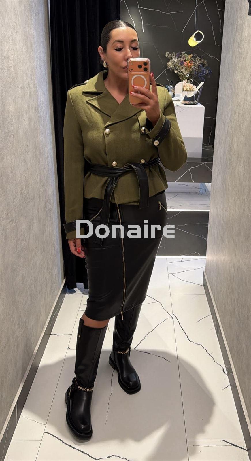 Chaqueta verde estilo militar Koralline - Imagen 3