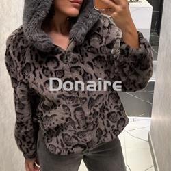 Chaquetón corto pelo animal print NKN - Imagen 2