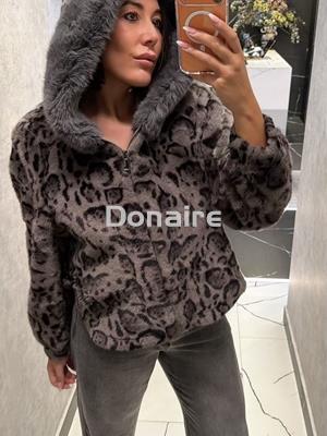 Chaquetón corto pelo animal print NKN - Imagen 2