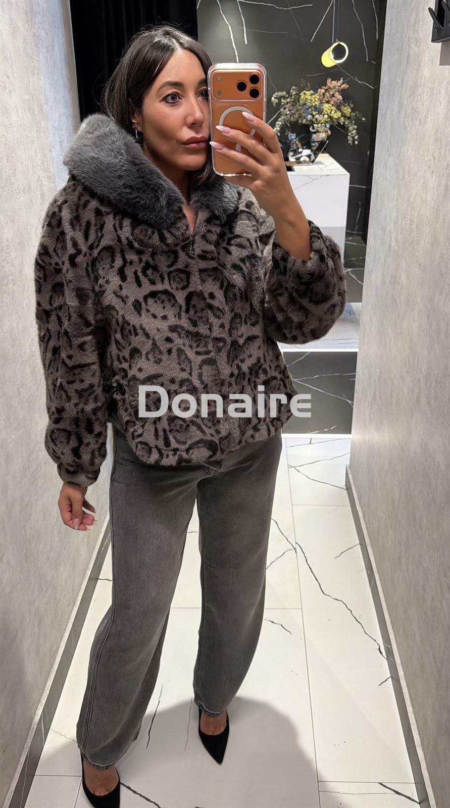 Chaquetón corto pelo animal print NKN - Imagen 3