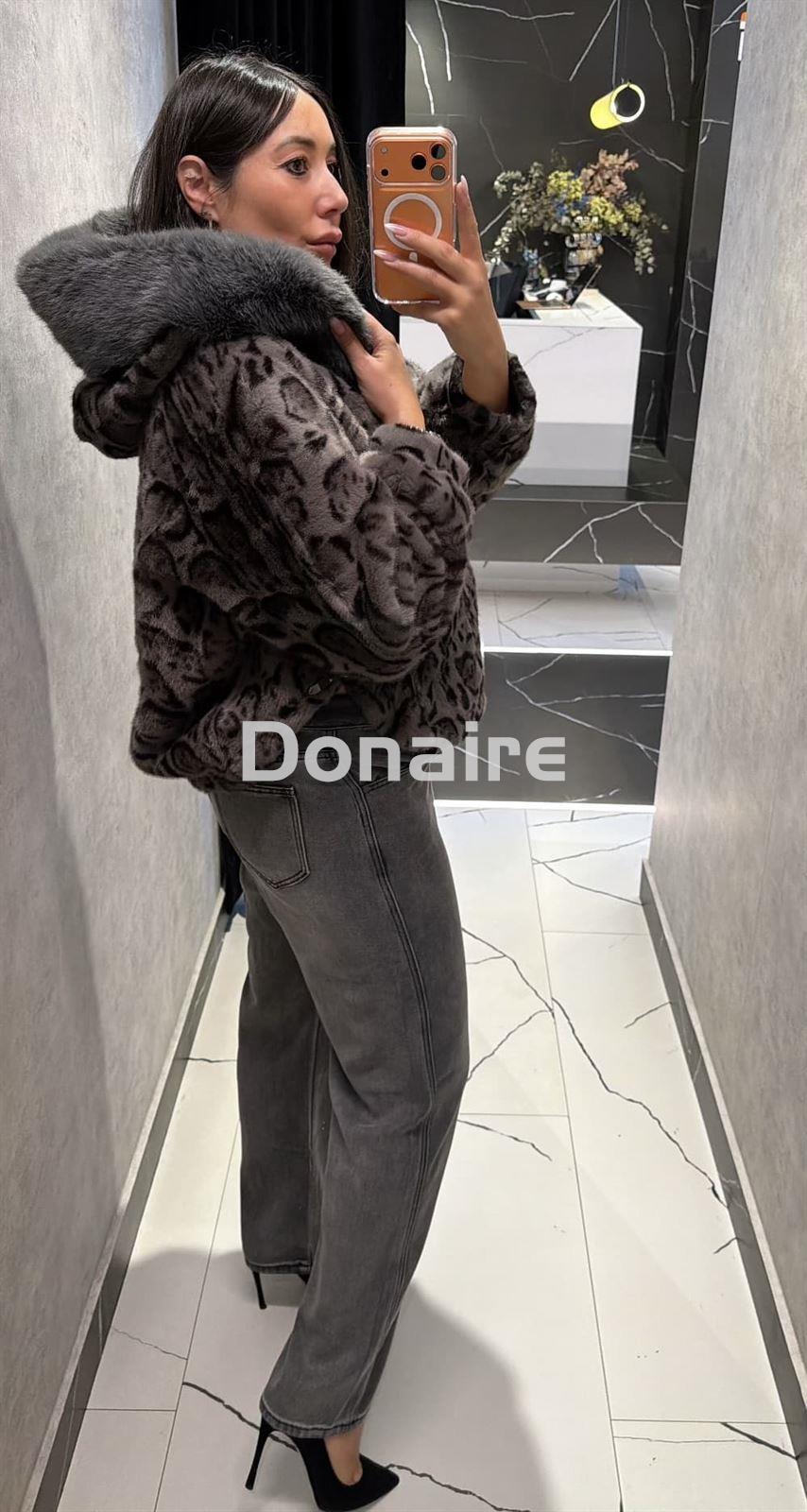 Chaquetón corto pelo animal print NKN - Imagen 4