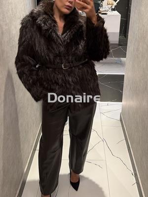 Chaquetón de pelo con cinturon Phard - Imagen 1