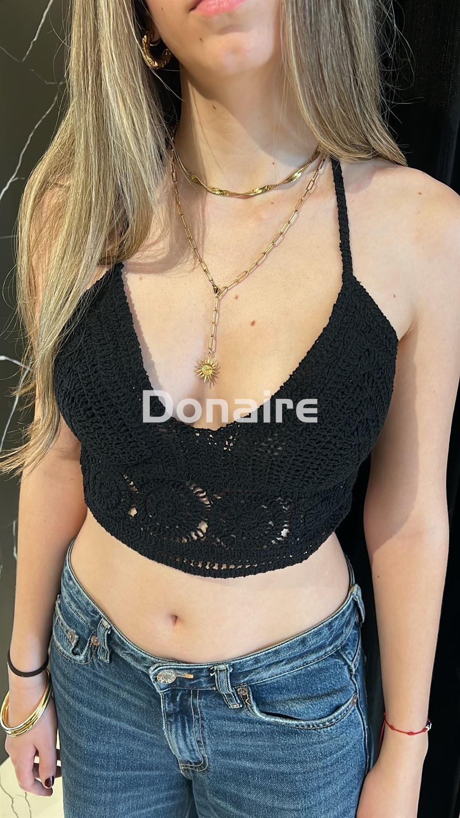 Crop top atar crochet Koralline - Imagen 1