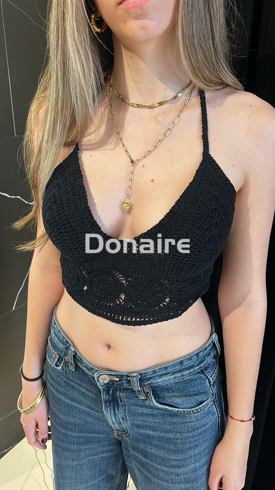 Crop top atar crochet Koralline - Imagen 3