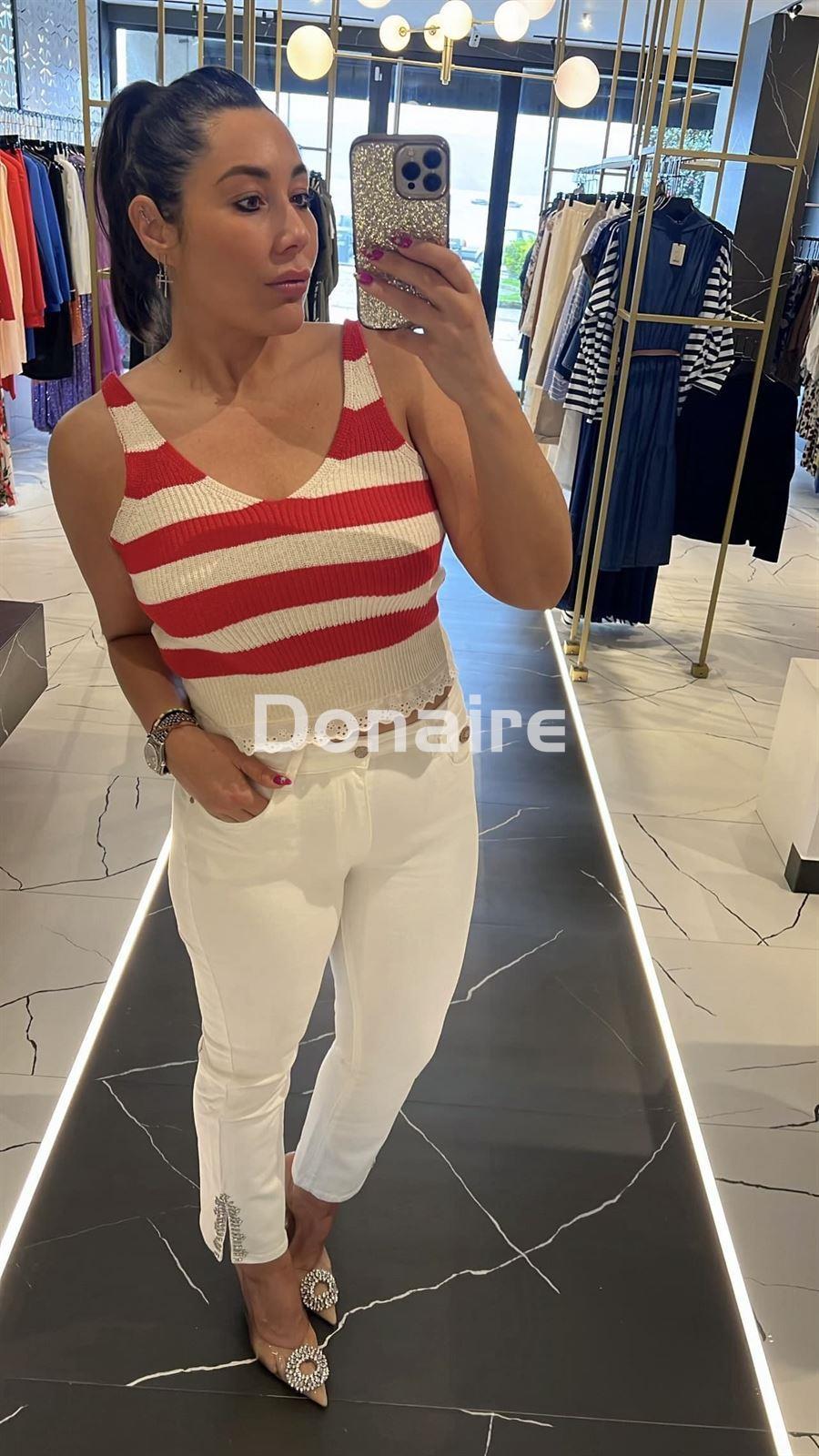 Crop top punto rayas Dixie - Imagen 2