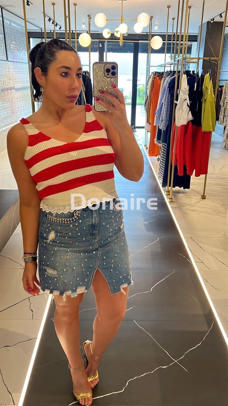 Crop top punto rayas Dixie - Imagen 5