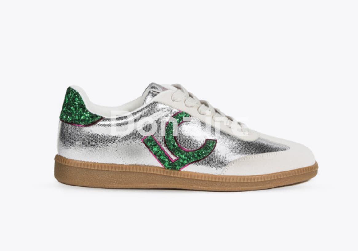 Deportivas metalizadas LC glitter Lola Casademunt - Imagen 1