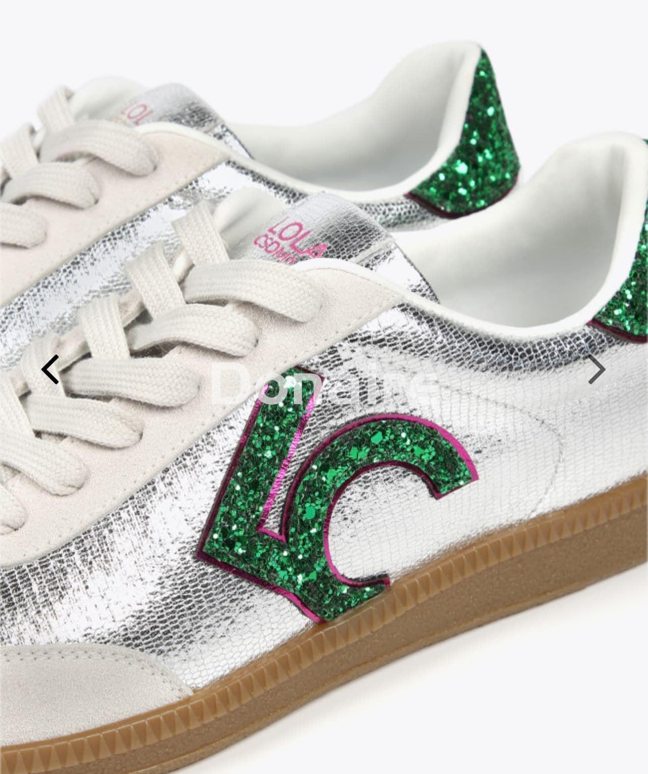 Deportivas metalizadas LC glitter Lola Casademunt - Imagen 2