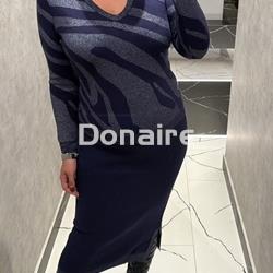 Falda azul marino y lurex Lolita - Imagen 1