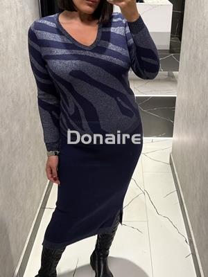 Falda azul marino y lurex Lolita - Imagen 1