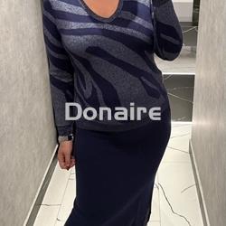 Falda azul marino y lurex Lolita - Imagen 2