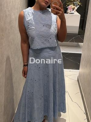 Falda larga azul cielo Goa Goa - Imagen 1