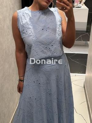 Falda larga azul cielo Goa Goa - Imagen 2