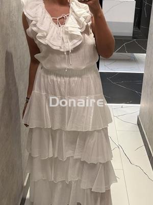 Falda larga blanca volantes BSB - Imagen 1