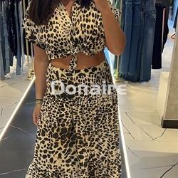 Falda larga vuelo animal print Dixie - Imagen 1