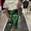 Falda midi lentejuelas verde con abertura Maite - Imagen 1