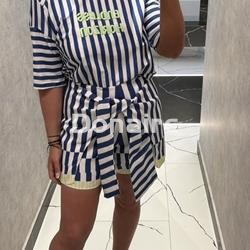 Falda pantalón corto rayas Open - Imagen 1