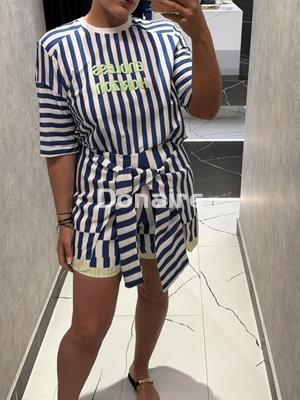 Falda pantalón corto rayas Open - Imagen 1