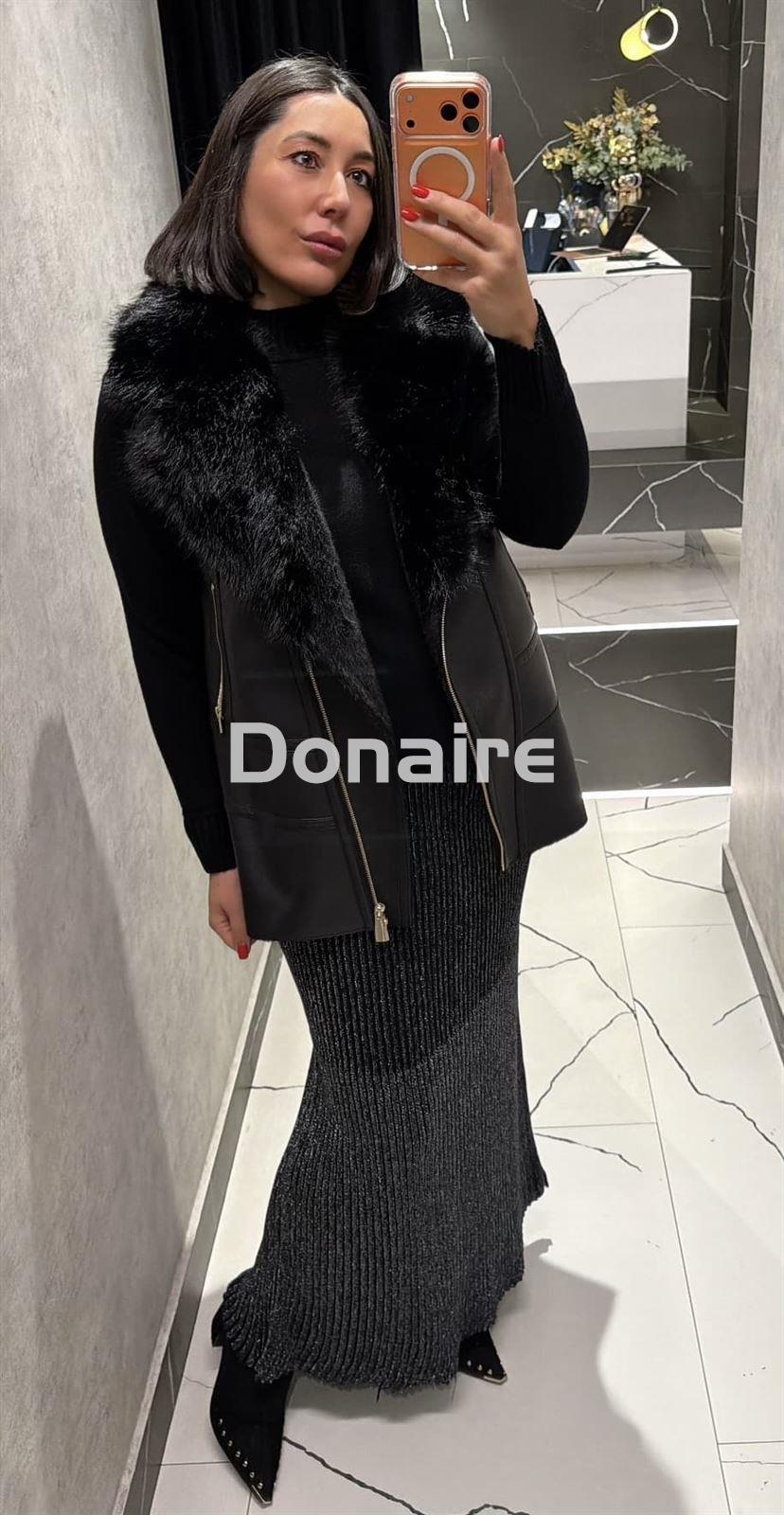 Falda punto de lurex negro y plata Lez a Lez - Imagen 1