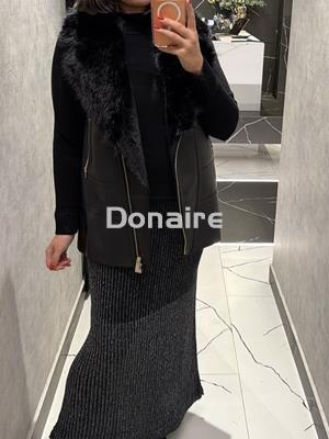 Falda punto de lurex negro y plata Lez a Lez - Imagen 2