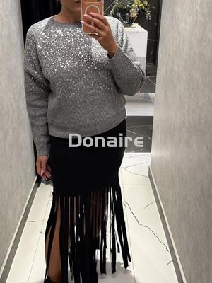 Falda punto y flecos BSB - Imagen 1