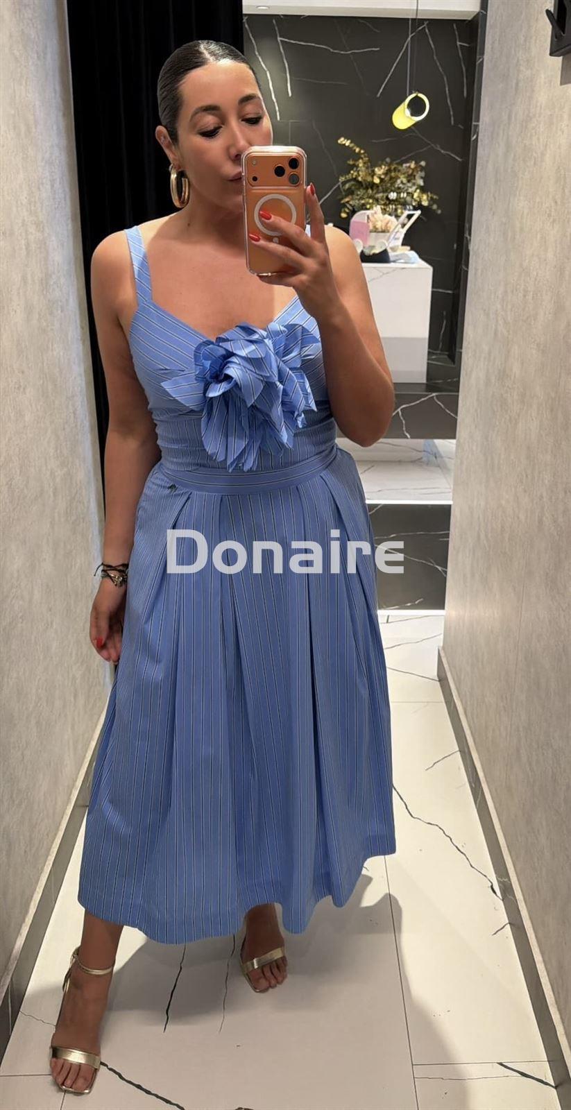 Falda rayas azul Dixie - Imagen 2