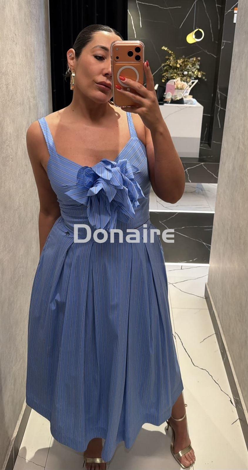 Falda rayas azul Dixie - Imagen 3